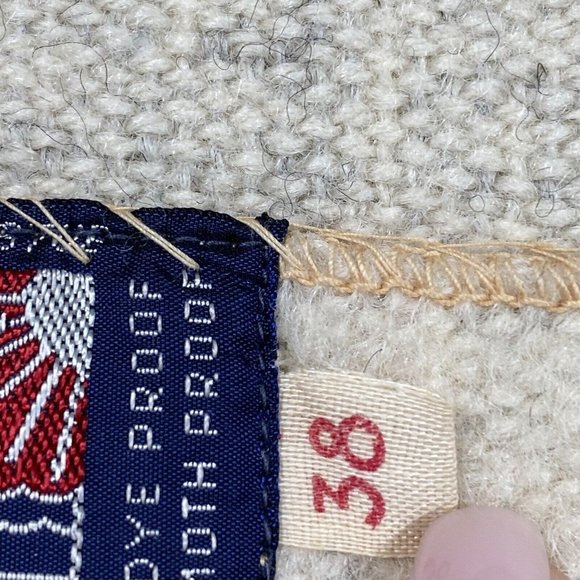 VINTAGE‎ 1960’s Wool Norwegian Zip Cardigan Handmade Sweater Sz 38 (M) - Picture 14 of 14